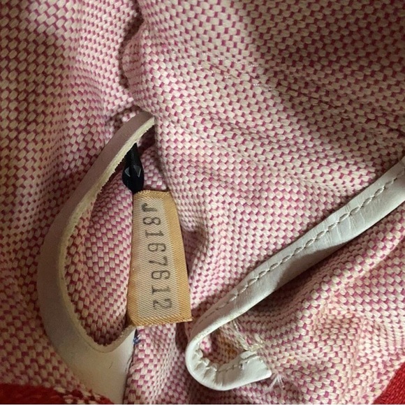 Dooney & Bourke Small Double Handle Tote Bag red & white nautical purse handbag - Picture 8 of 9